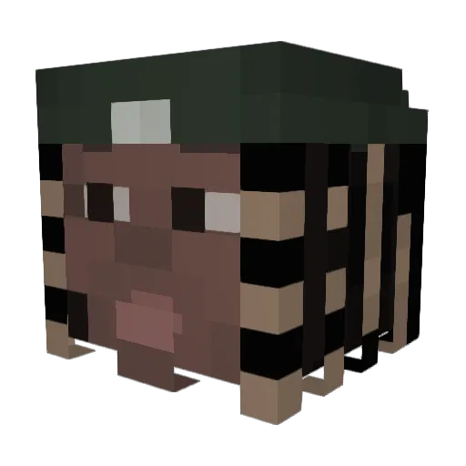 ScreamLover Minecraft avatar head, 3D render
