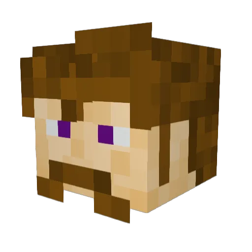 ScreamerManu Minecraft avatar head, 3D render