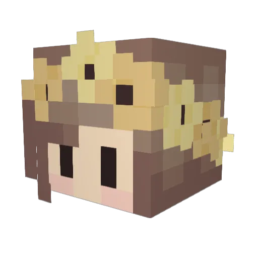 ScreamingDitto Minecraft avatar head, 3D render
