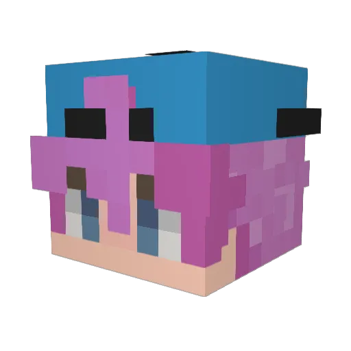 ScreamingFlames Minecraft avatar head, 3D render