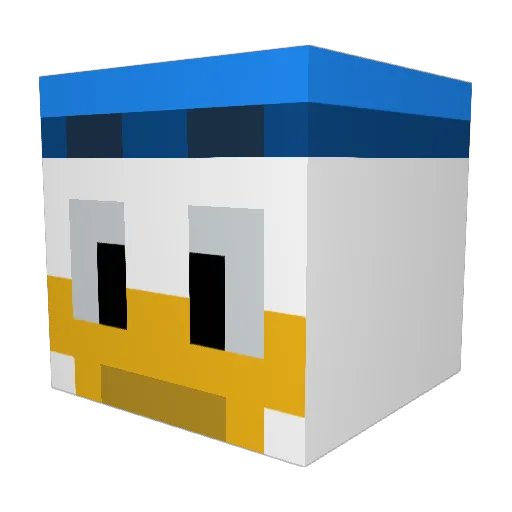 ScreamingJelly Minecraft avatar head, 3D render