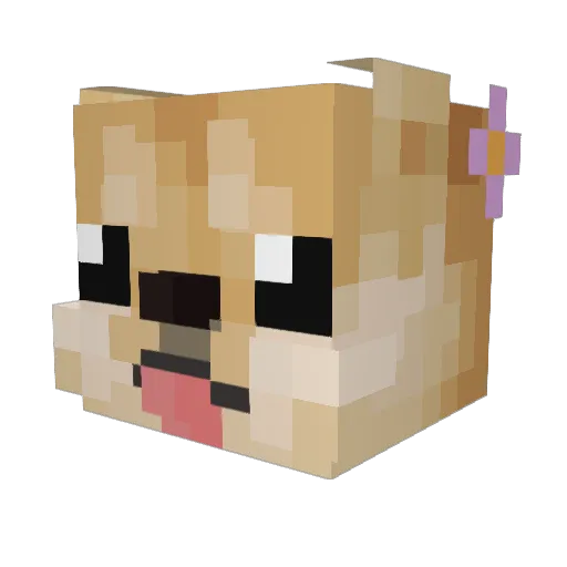 Screamly_ Minecraft avatar head, 3D render