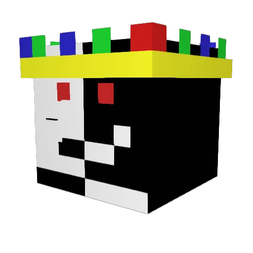 Screamtech Minecraft avatar head, 3D render