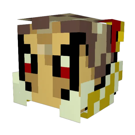 Screatho Minecraft avatar head, 3D render