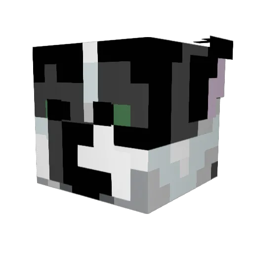 ScreenWorm Minecraft avatar head, 3D render