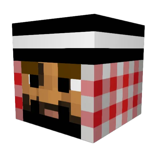 Screeno92 Minecraft avatar head, 3D render