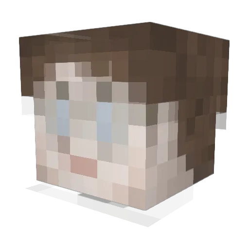 Screethan Minecraft avatar head, 3D render