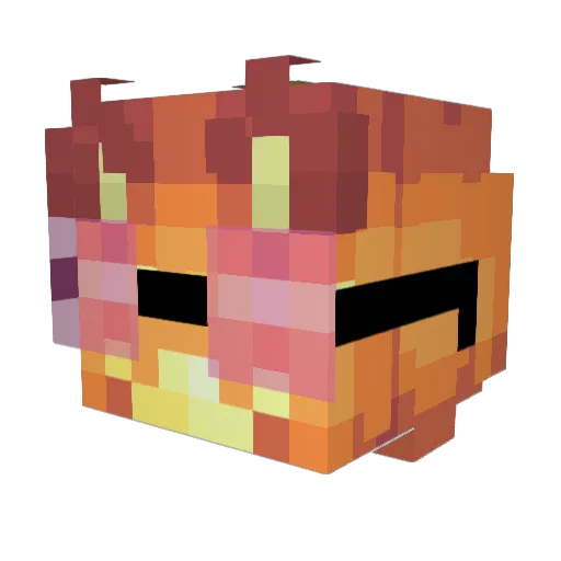 Screing Minecraft avatar head, 3D render