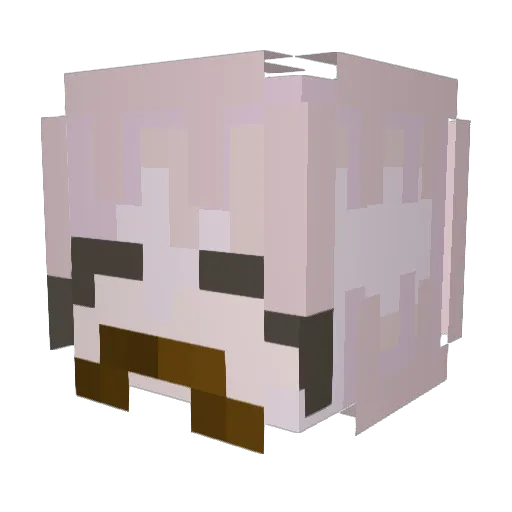 Screler Minecraft avatar head, 3D render