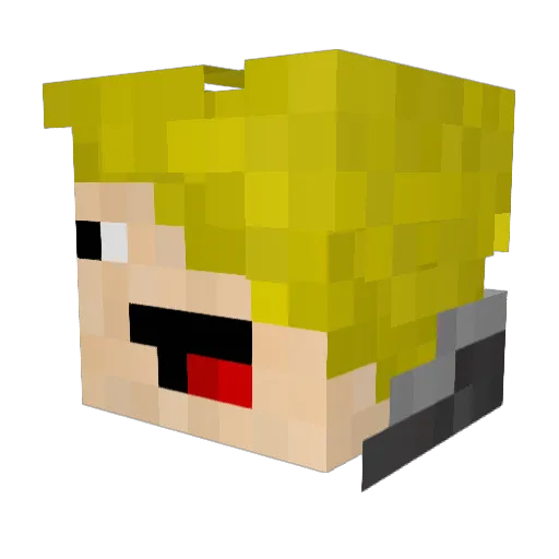 Screllix Minecraft avatar head, 3D render