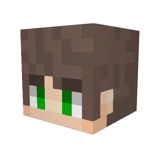 Screm Minecraft avatar head, 3D render