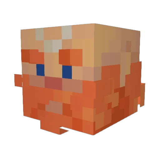 Screw3 Minecraft avatar head, 3D render