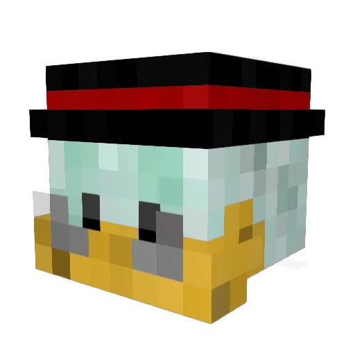 Screwdgeh Minecraft avatar head, 3D render