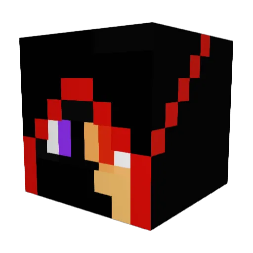 ScriX Minecraft avatar head, 3D render