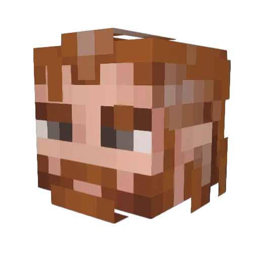 Scribbe Minecraft avatar head, 3D render