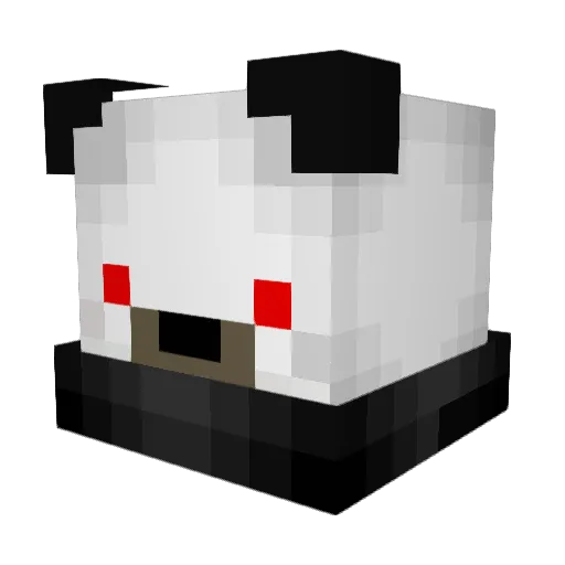 ScribbleBeat Minecraft avatar head, 3D render
