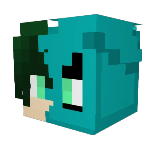ScribbleldUWU Minecraft avatar head, 3D render