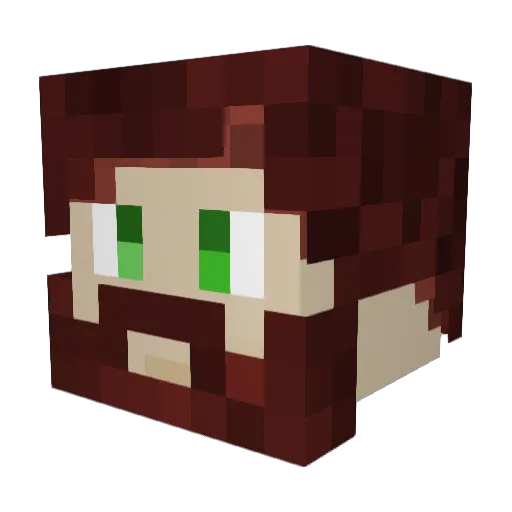 Scrillah Minecraft avatar head, 3D render