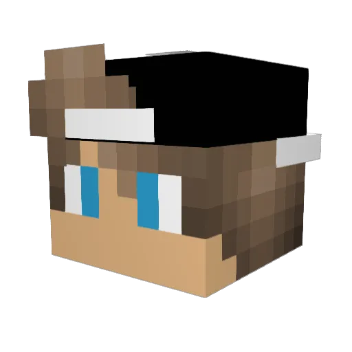 Scrimo24 Minecraft avatar head, 3D render