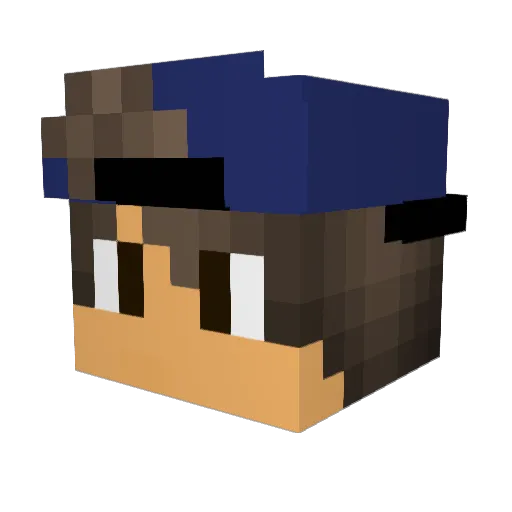 ScriptSL Minecraft avatar head, 3D render