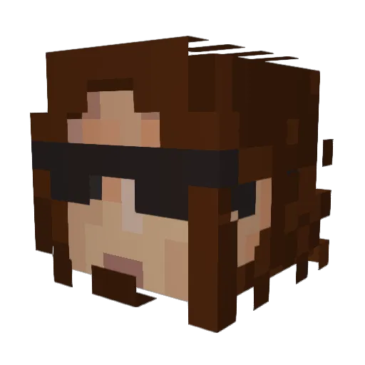 Scripulous Minecraft avatar head, 3D render
