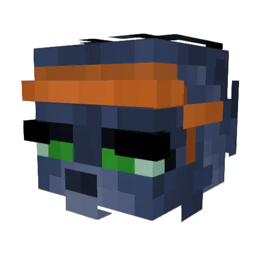 Scrivler Minecraft avatar head, 3D render