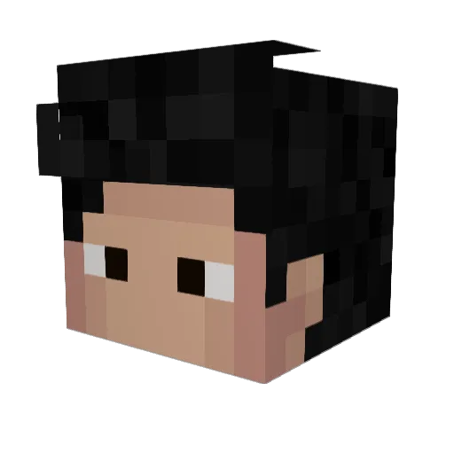 Scrolable Minecraft avatar head, 3D render