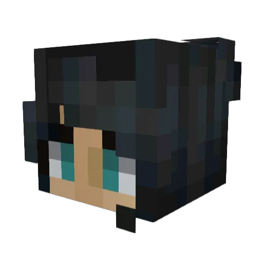 Scrootch3 Minecraft avatar head, 3D render
