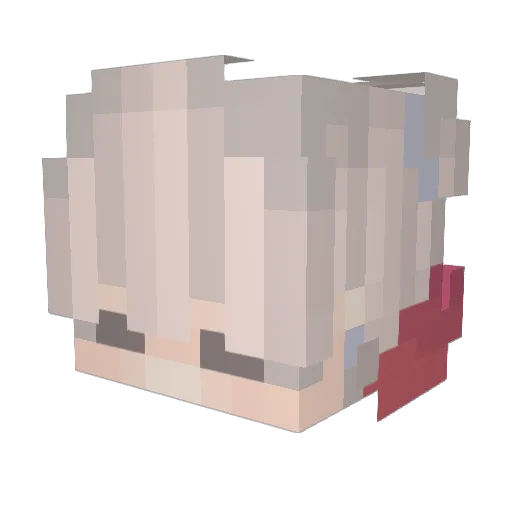 Scroppi Minecraft avatar head, 3D render