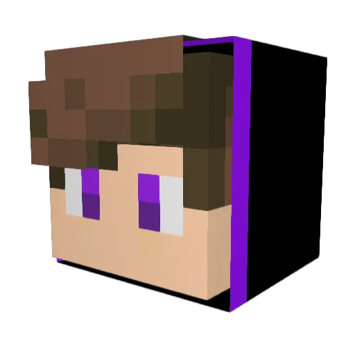 Scrouti Minecraft avatar head, 3D render