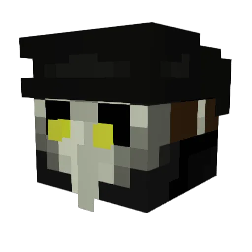 Scrowpit Minecraft avatar head, 3D render