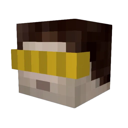 Scrub1701 Minecraft avatar head, 3D render
