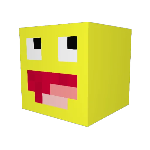 Scrub_monkey Minecraft avatar head, 3D render