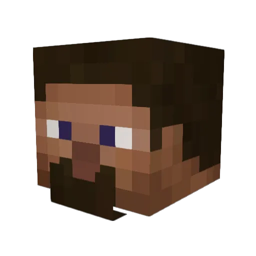 Scrubb0 Minecraft avatar head, 3D render