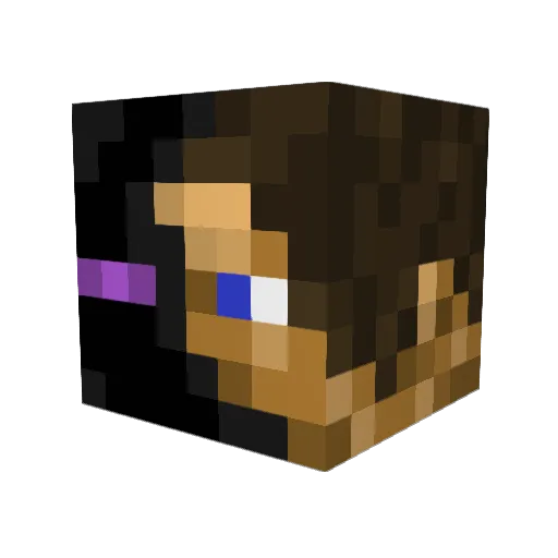 Scrubby04 Minecraft avatar head, 3D render