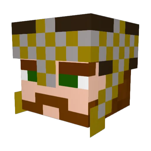 Scrubby_s Minecraft avatar head, 3D render