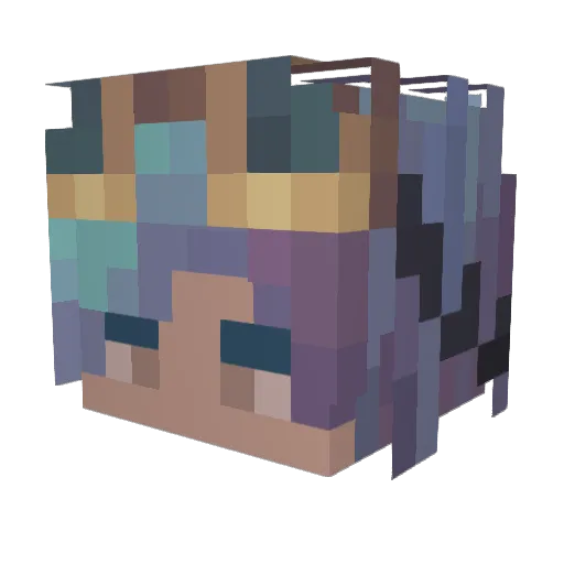 Scrublt Minecraft avatar head, 3D render