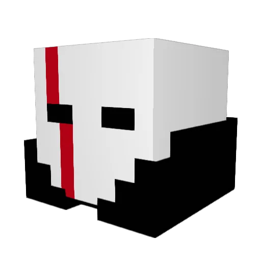 ScruffPvP Minecraft avatar head, 3D render