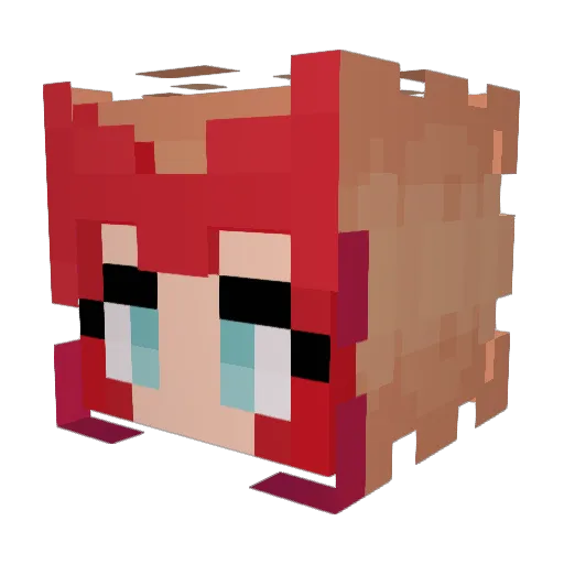 Scrufflenutter Minecraft avatar head, 3D render