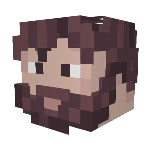 ScruffyMcBob Minecraft avatar head, 3D render
