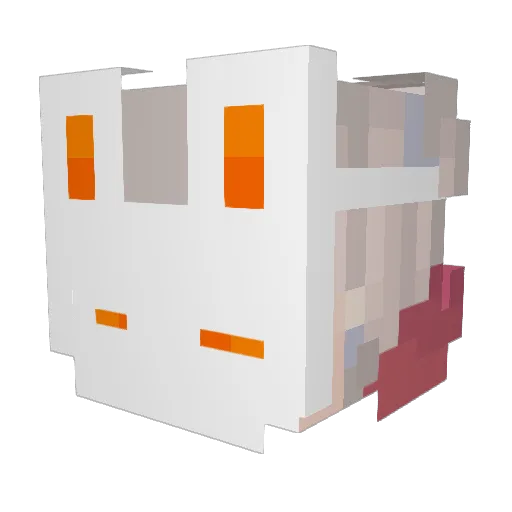 Scruful Minecraft avatar head, 3D render
