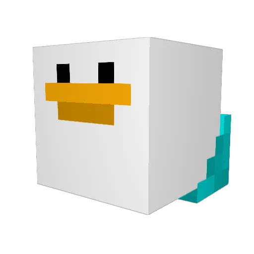 Scrumy Minecraft avatar head, 3D render