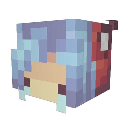 Scrunglme69 Minecraft avatar head, 3D render
