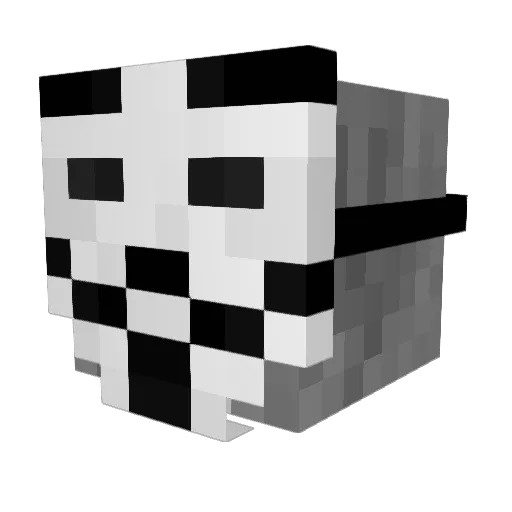 Scrutable Minecraft avatar head, 3D render