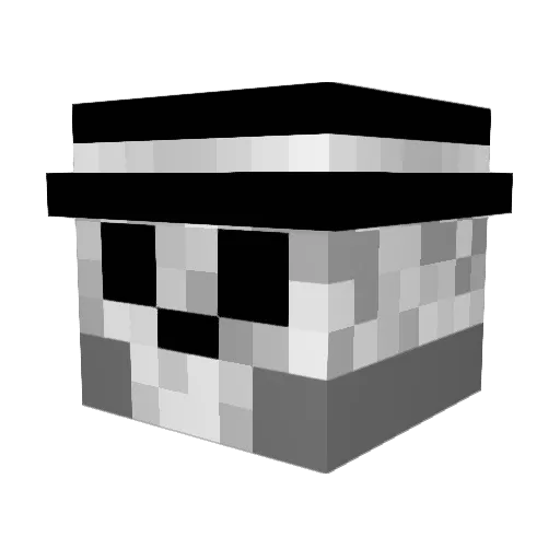 Scruthinus Minecraft avatar head, 3D render