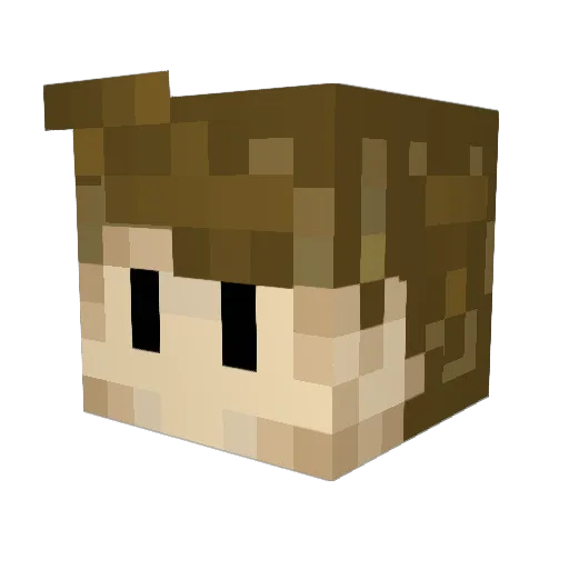 Scrybe_64 Minecraft avatar head, 3D render