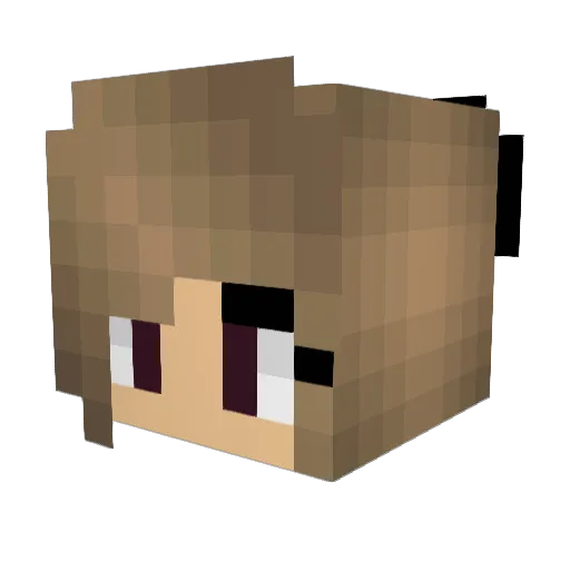 Scryna Minecraft avatar head, 3D render