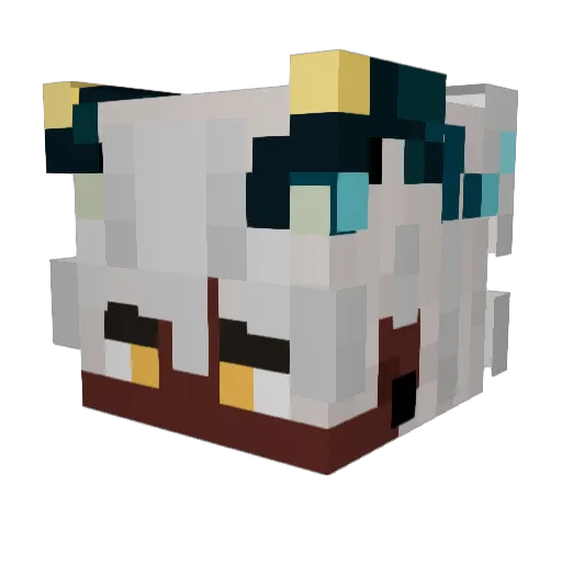 Scryzi Minecraft avatar head, 3D render