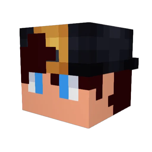 Scudzilla Minecraft avatar head, 3D render