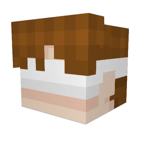 ScuffedJR Minecraft avatar head, 3D render